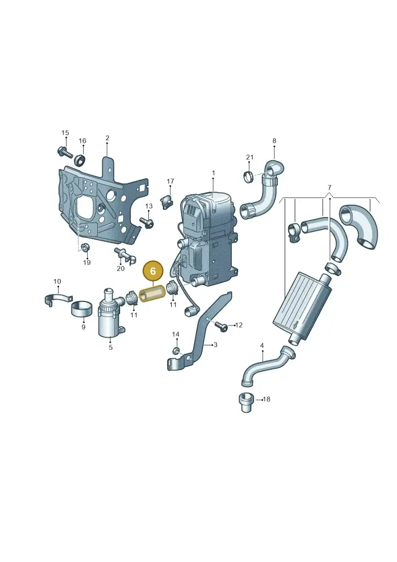4G0819674 — Audi A7 Sportback (2014-2018) diagram 788261000, position 6