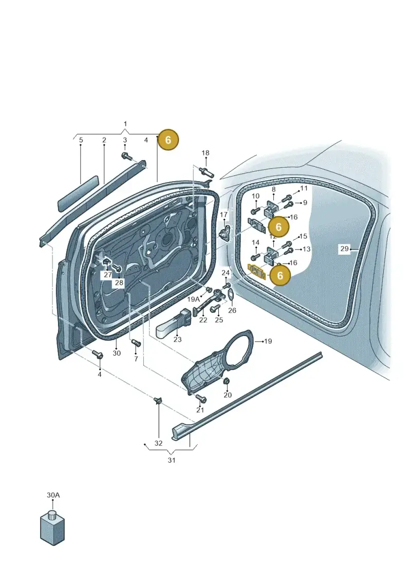 4G0831135A — Audi RS6 Avant (2013-2018) diagram 758831100, position 6