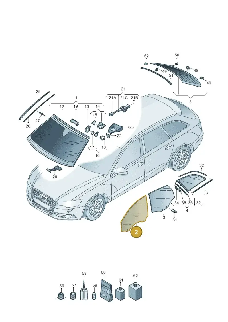 4G0845201 — Audi RS6 Avant (2013-2018) diagram 758845100, position 2