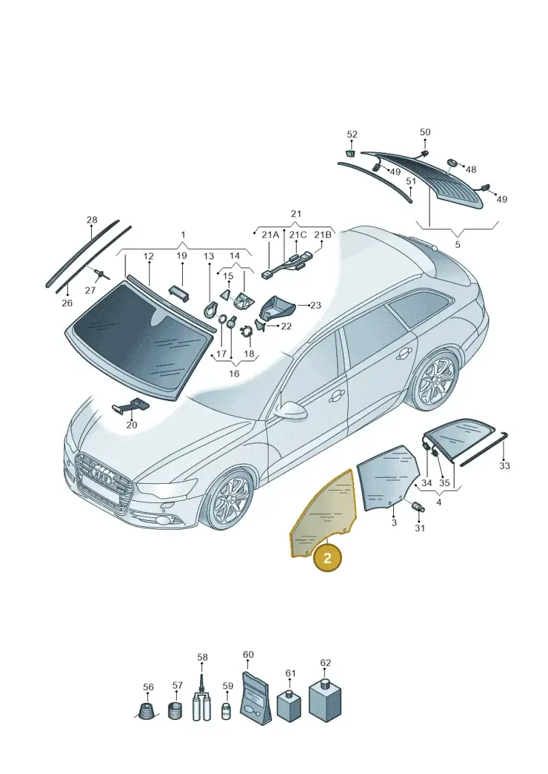 4G0845201 — Audi RS6 Avant (2013-2018) diagram 758845000, position 2