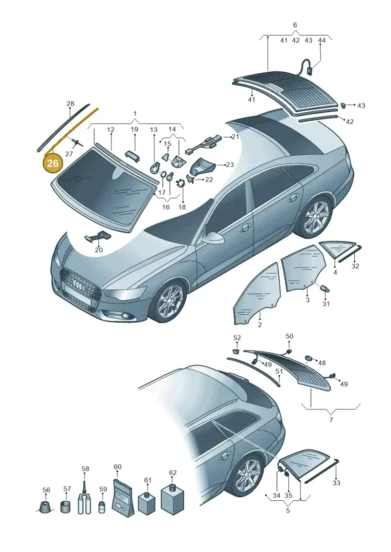 4G0845453A — Audi A6 Avant (2012-2018) diagram 717845000, position 26