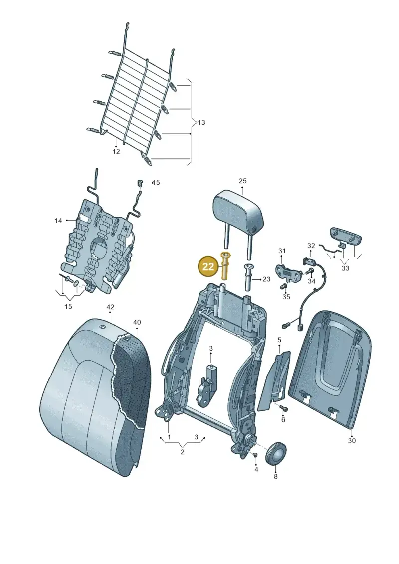 4G0881920 — Audi A7 Sportback (2014-2018) diagram 788881500, position 22