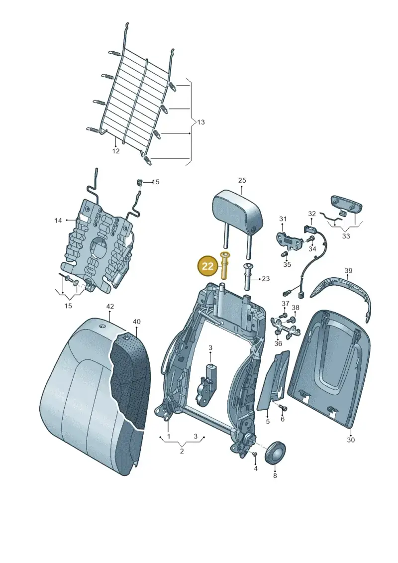 4G0881920 — Audi A6 (2014-2018) diagram 798881500, position 22