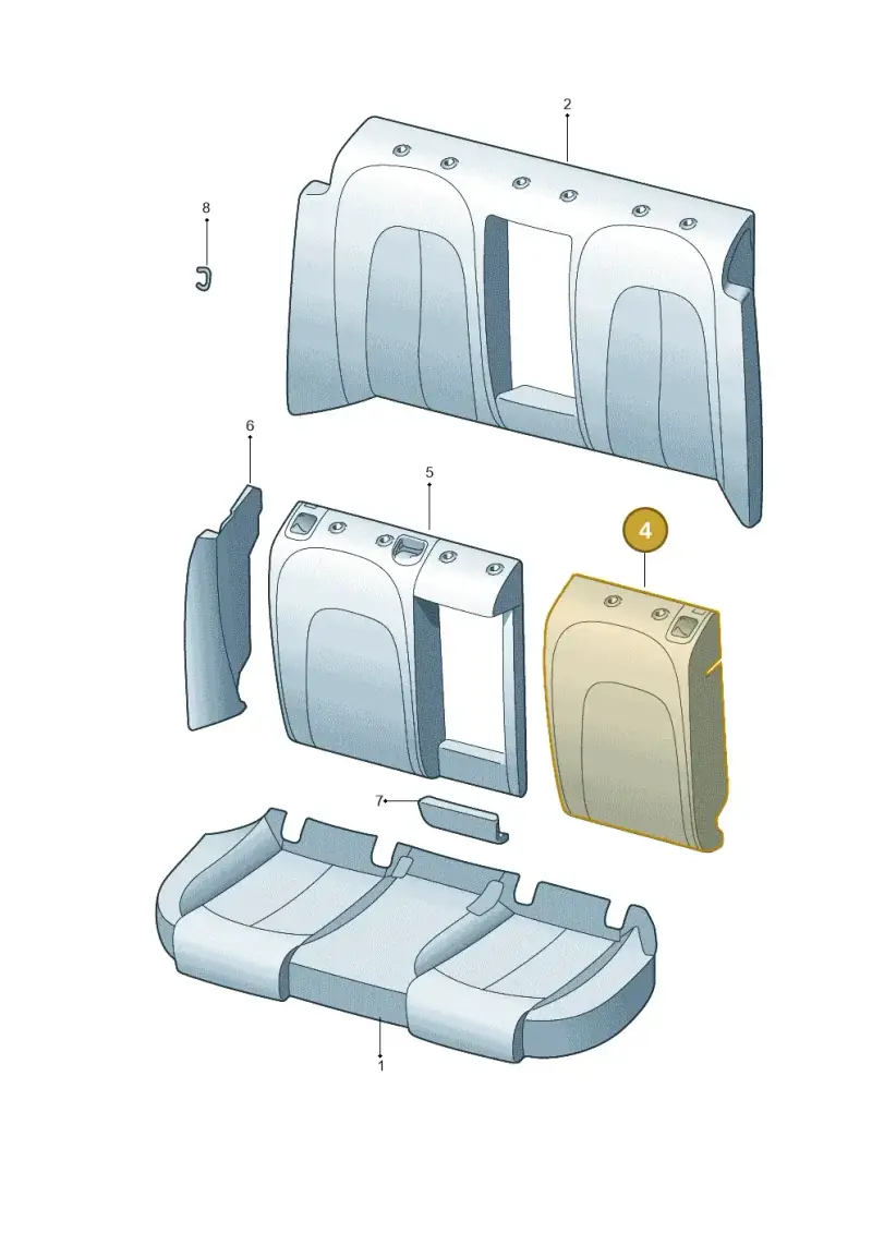 4G0885805BDBME — Audi A6 (2014-2018) diagram 798885800, position 4
