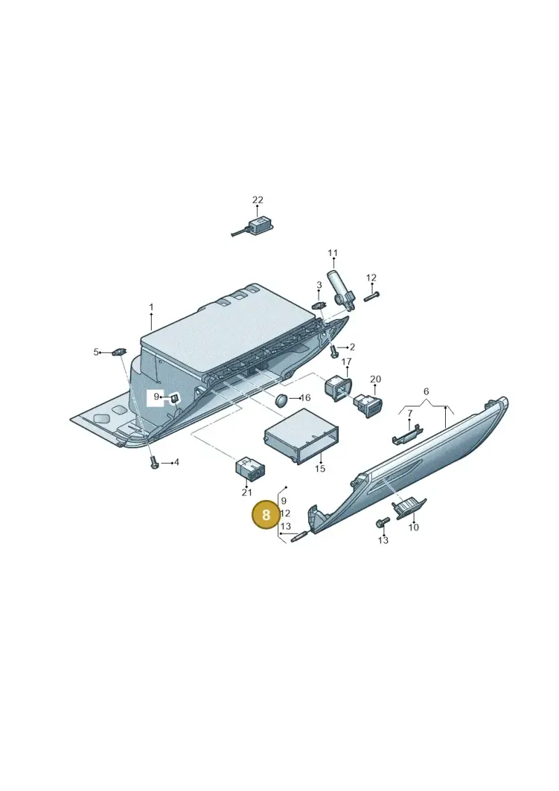 4G0898035 — Audi A7 Sportback (2014-2018) diagram 788857200, position 8