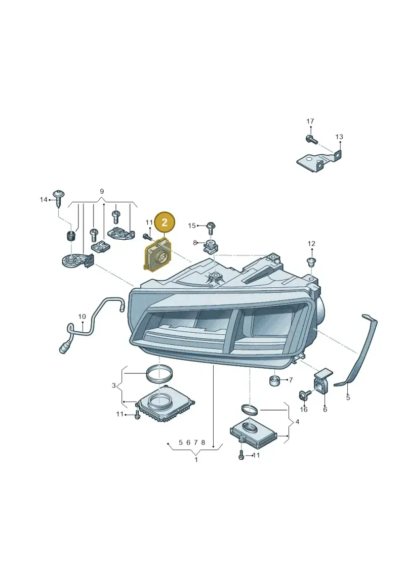 4G0907697F — Audi TTRS Coupe (2016-2023) diagram 850941050, position 2