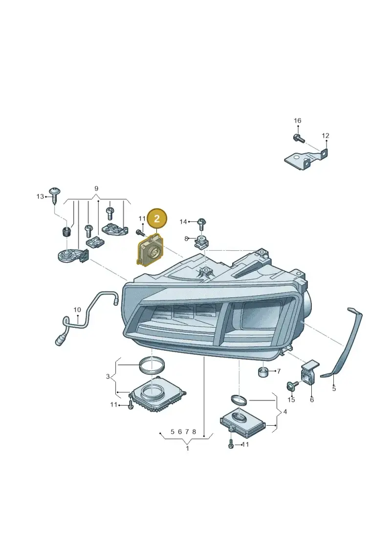 4G0907697F — Audi TTRS Coupe (2016-2023) diagram 850941100, position 2