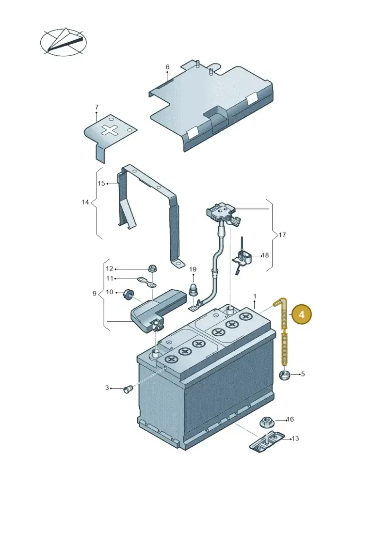 4G0915531 — Audi TTS Coupe 2.0 (2014-2023) diagram 850915000, position 4
