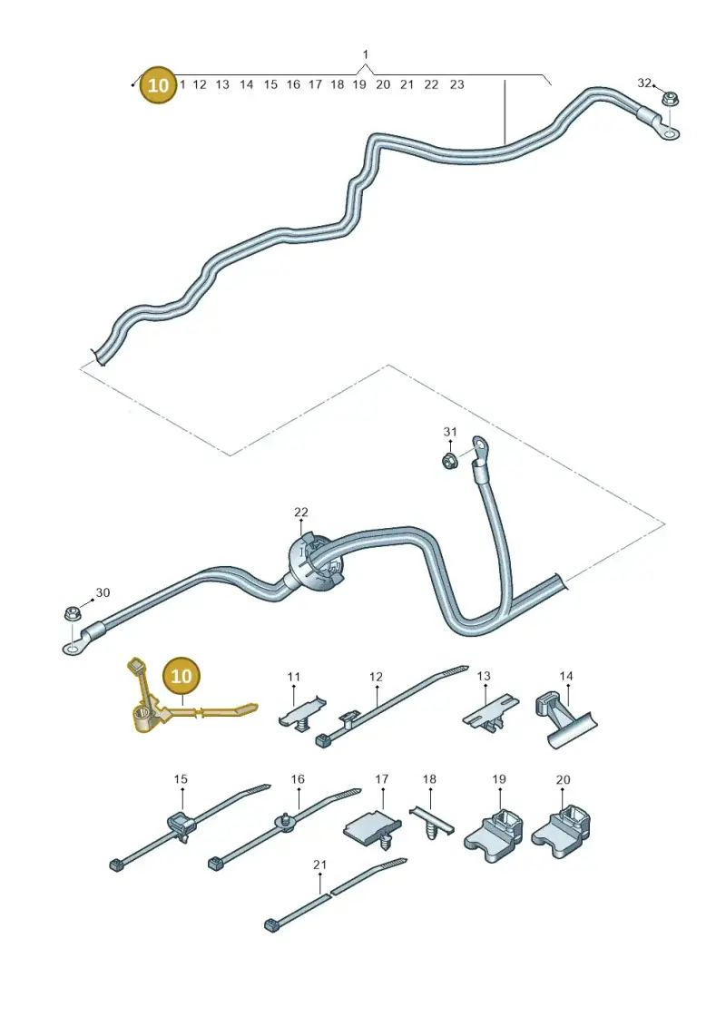 4G0971818 — Audi A6 2.0 (2018-) diagram 430972004, position 10