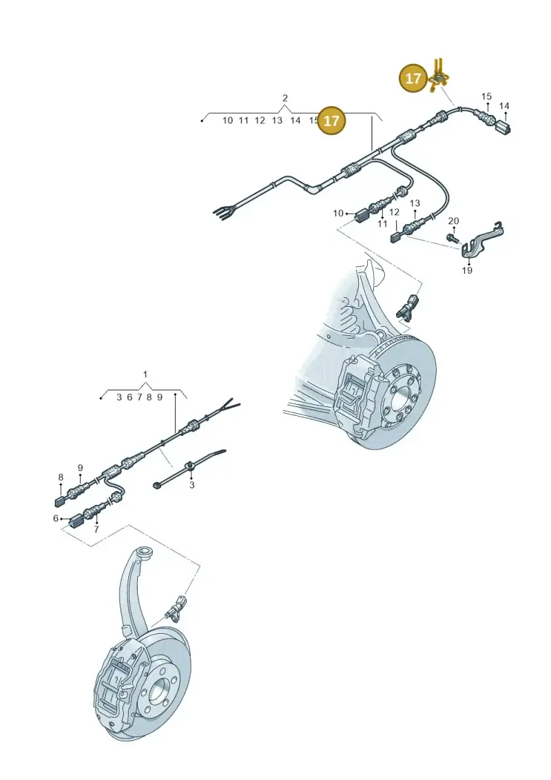4G0971818 — Audi RS7 Sportback (2019-) diagram 838927100, position 17