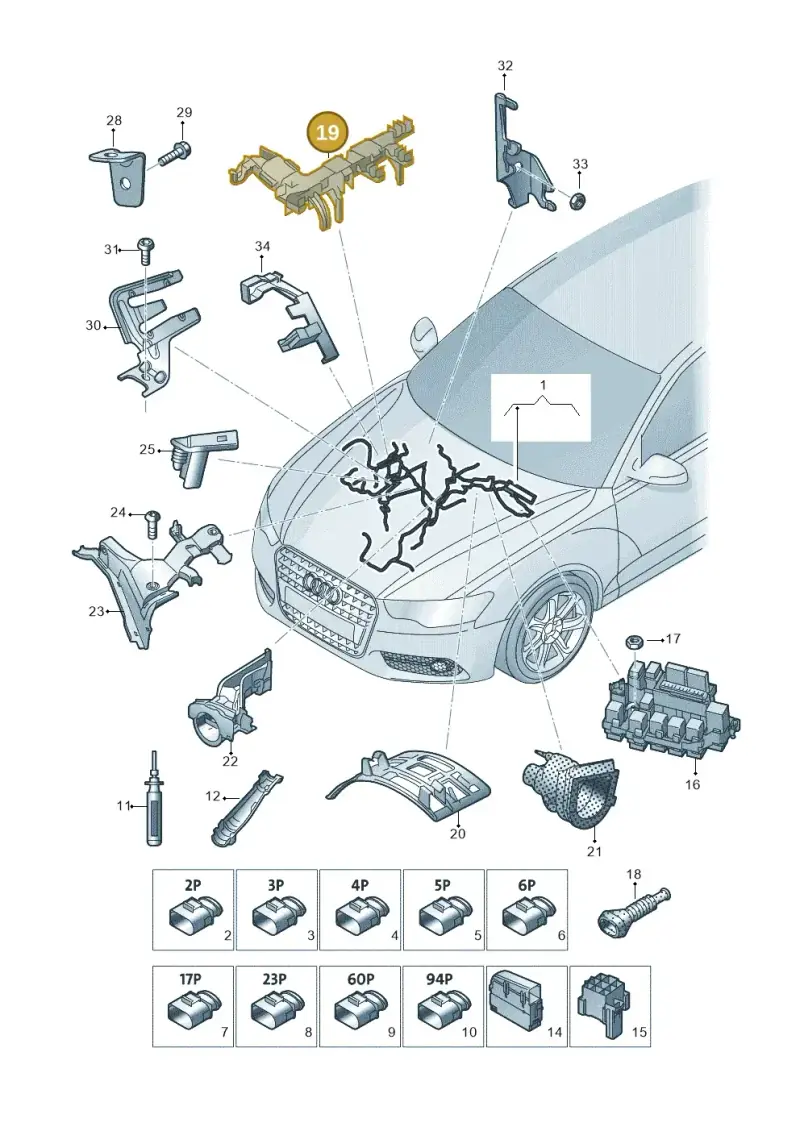 4G0971824BD — Audi A6 2.0 tdi (2010-2015) diagram 717971060, position 19