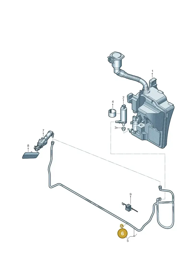 4G0971842 — Audi A1 Sportback (2018-2025) diagram 592955040, position 6