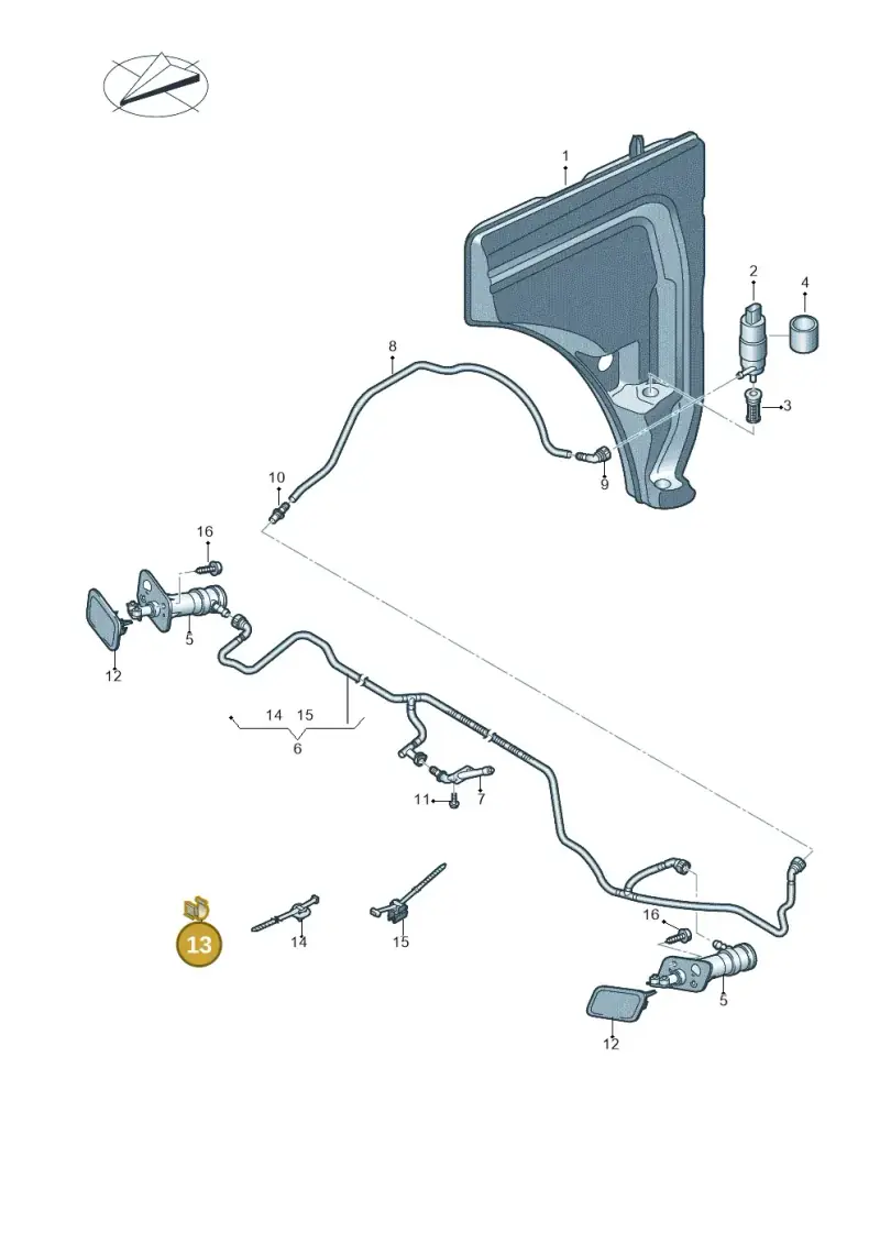 4G0971842 — Audi Q7 (2015-2025) diagram 859955300, position 13