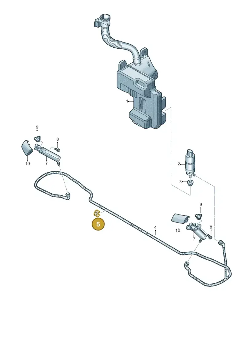 4G0971842 — Audi A3 Sportback (2016-2020) diagram 890955300, position 5
