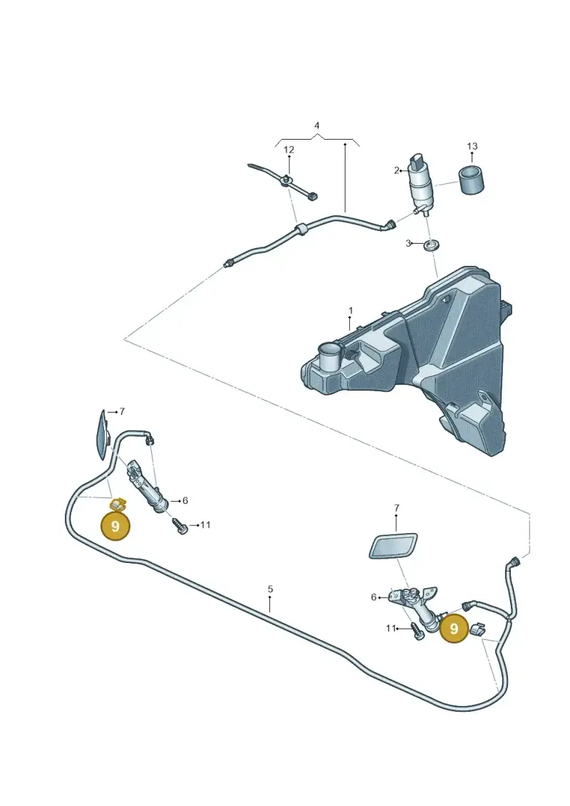 4G0971842 — Audi Q5 (2016-2025) diagram 896955300, position 9