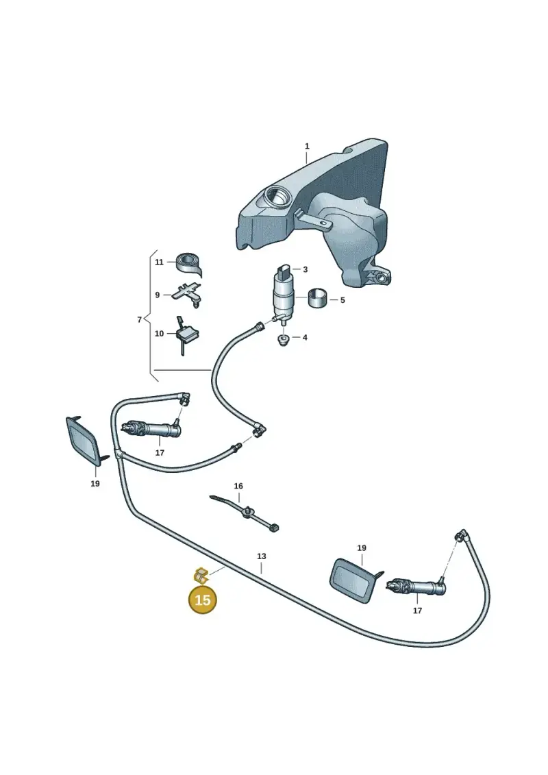 4G0971842 — Audi RS Q3 Sportback (2019-2024) diagram f3z955040, position 15