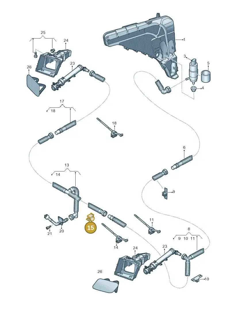 4G0971842 — Audi RS Q8 (2019-2025) diagram 429955040, position 15