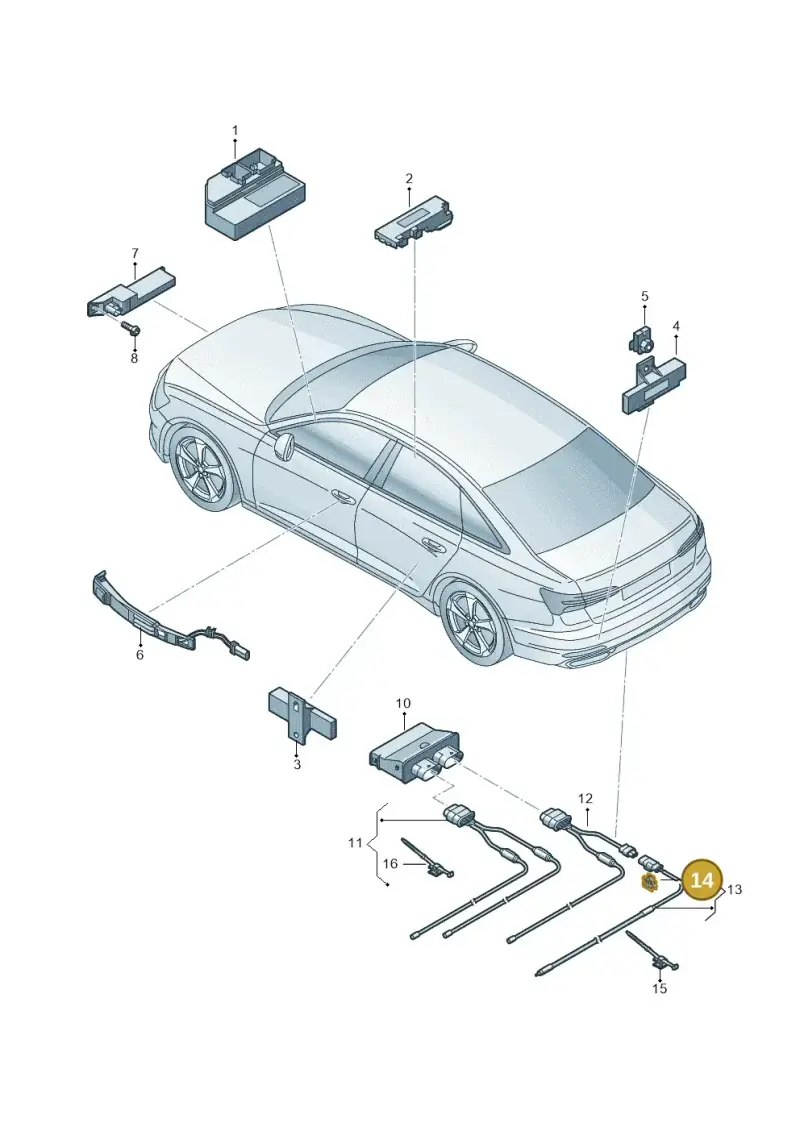 4G0971848C — Audi A6 2.0 (2018-) diagram 430909000, position 14