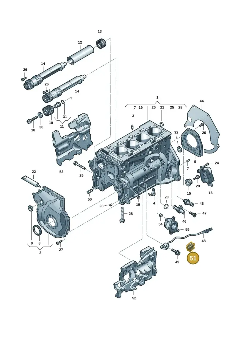 4G0971848C — Audi A5 Limo 2.0 (2024-) diagram 849103017, position 51