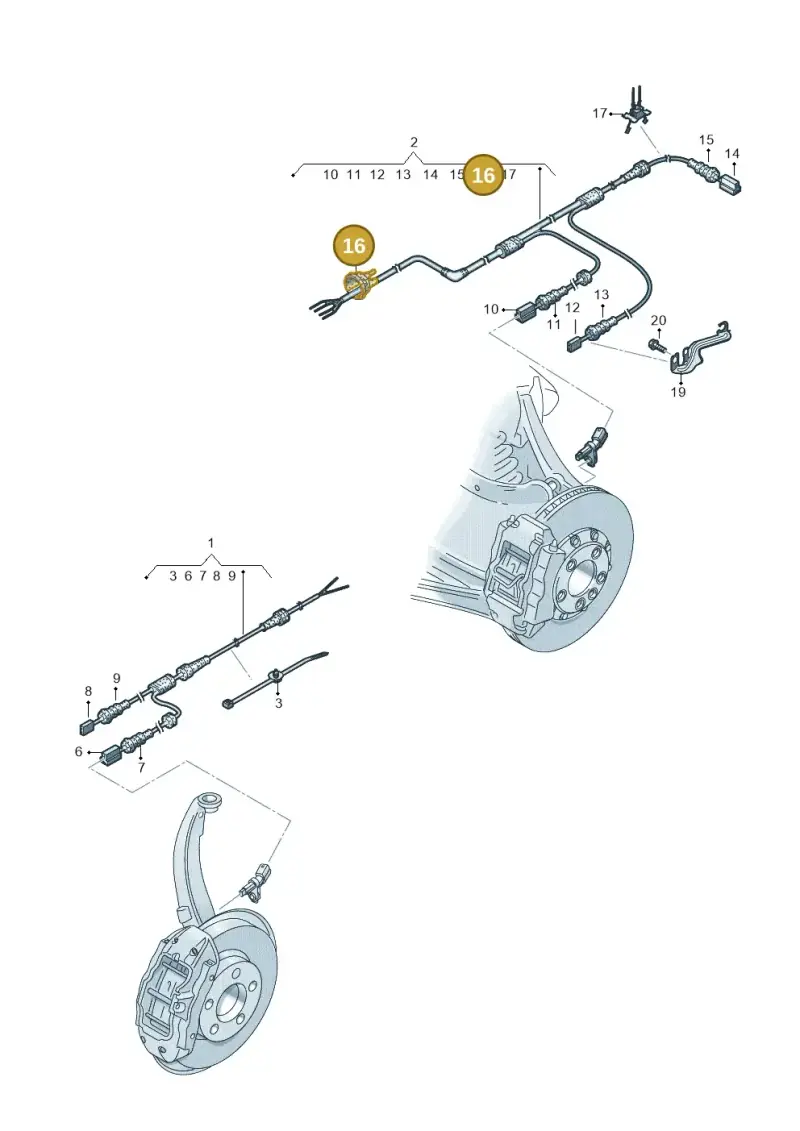 4G0971872B — Audi RS4 Avant (2017-2025) diagram 897927100, position 16