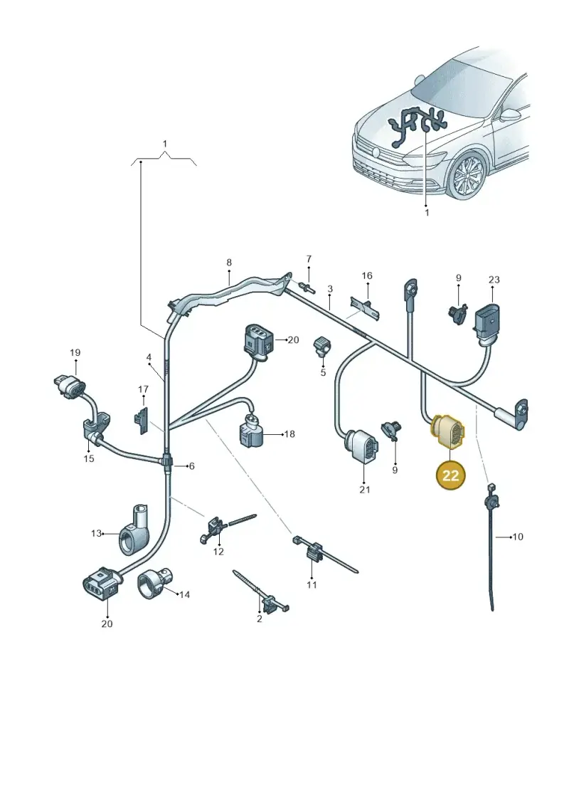 4G0973813B — Skoda Superb Combi (2015-2024) diagram 793971780, position 22
