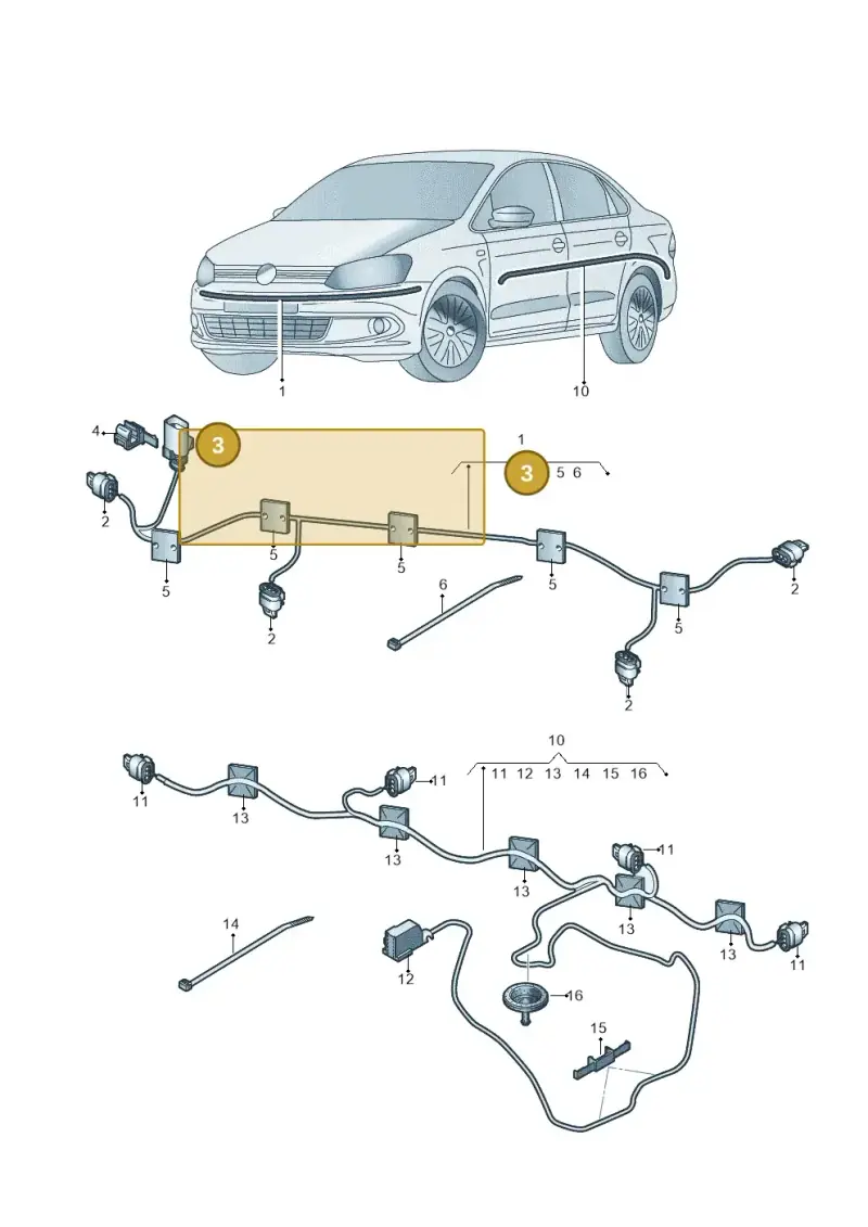 4G0973813B — Volkswagen Polo 1.6 (2015-2020) diagram 873971010, position 3