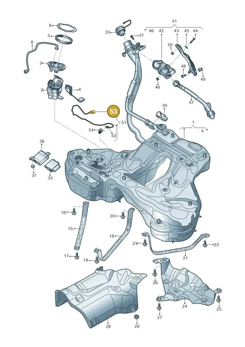 4G0973813C — Audi A6 (2018-2025) diagram 430201030, position 53