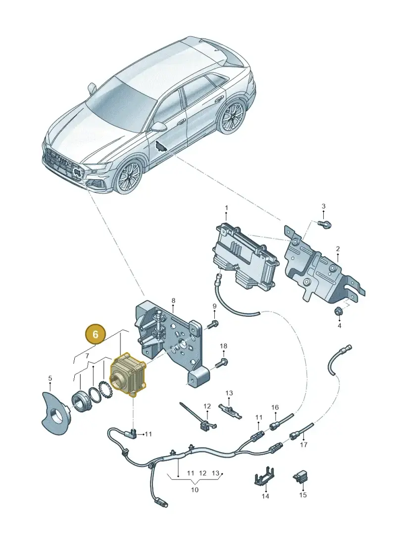 4G0980552C — Audi Q8 (2018-2025) diagram 429907400, position 6