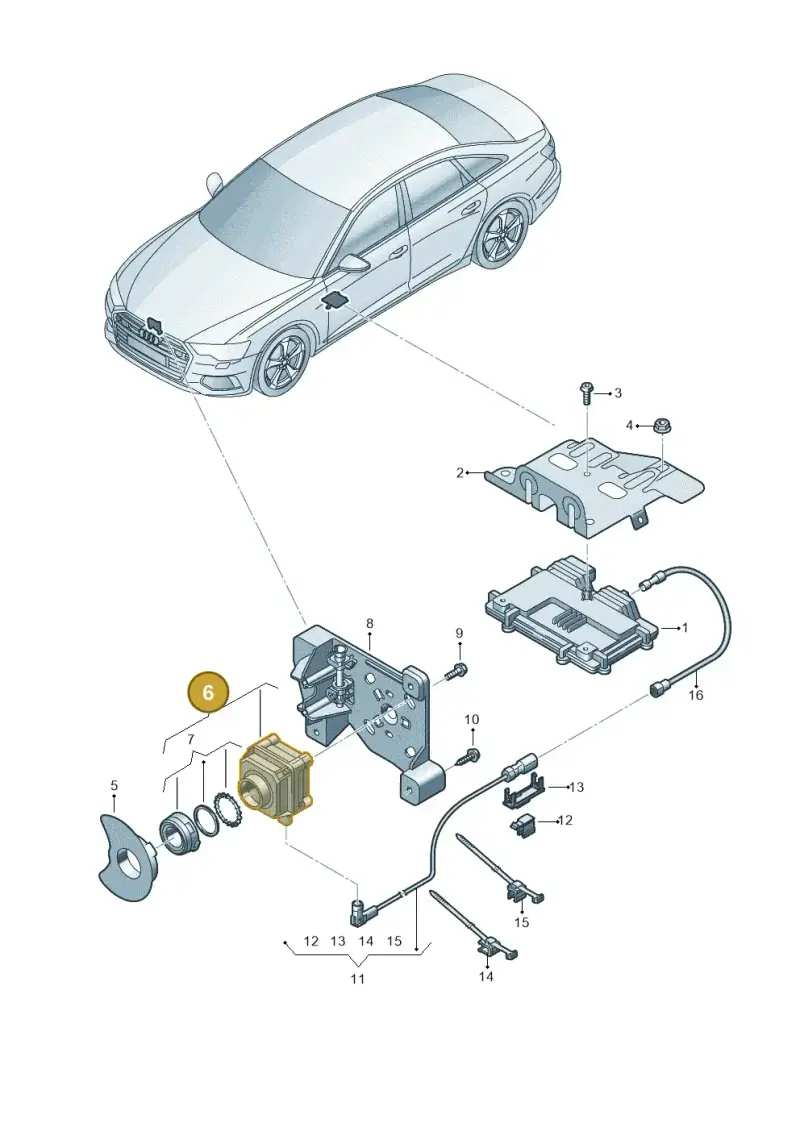 4G0980552C — Audi A6 (2018-2025) diagram 430907400, position 6