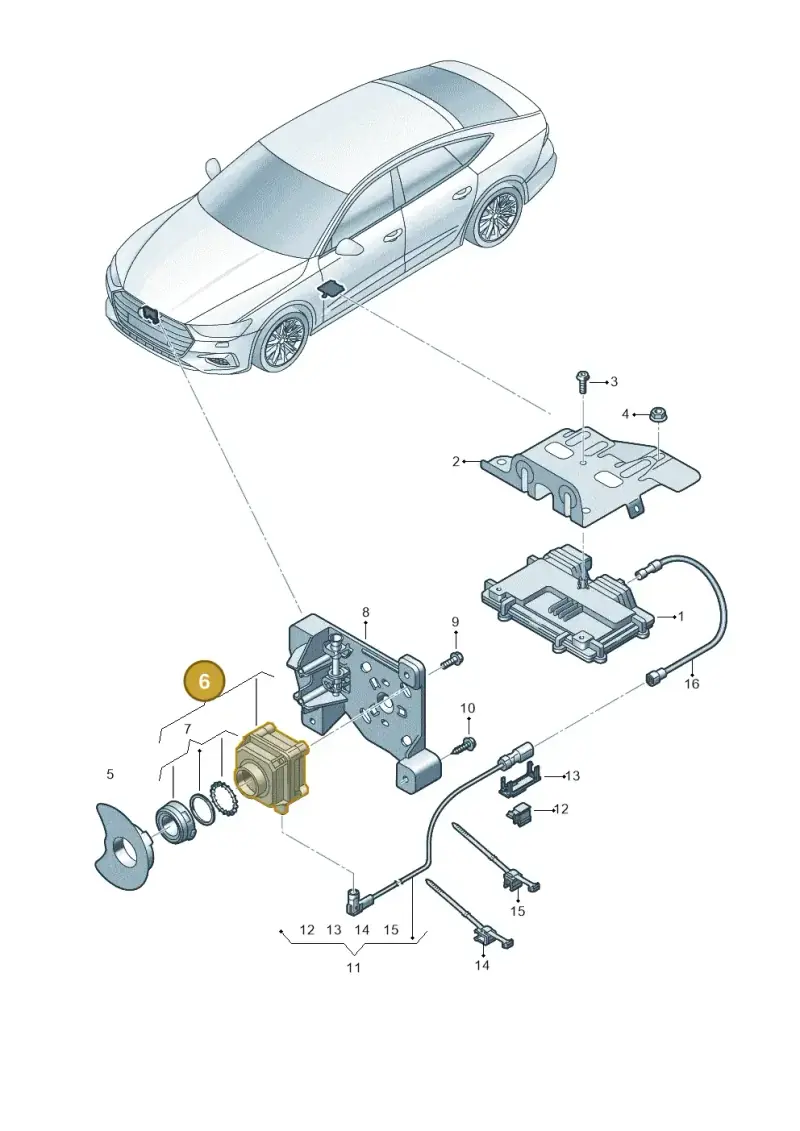 4G0980552C — Audi A7 Sportback (2018-2025) diagram 435907400, position 6