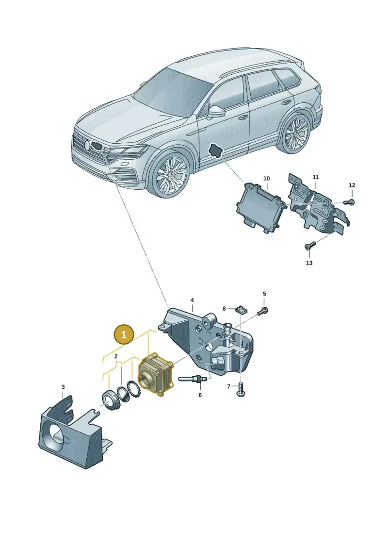4G0980552C — Volkswagen Touareg (2017-2025) diagram 439907021, position 1