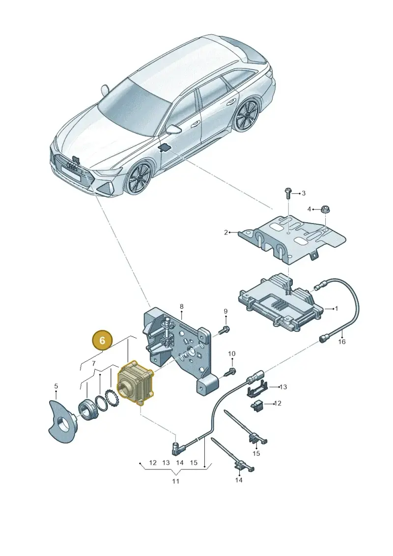 4G0980552C — Audi RS6 Avant (2019-2025) diagram 537907240, position 6