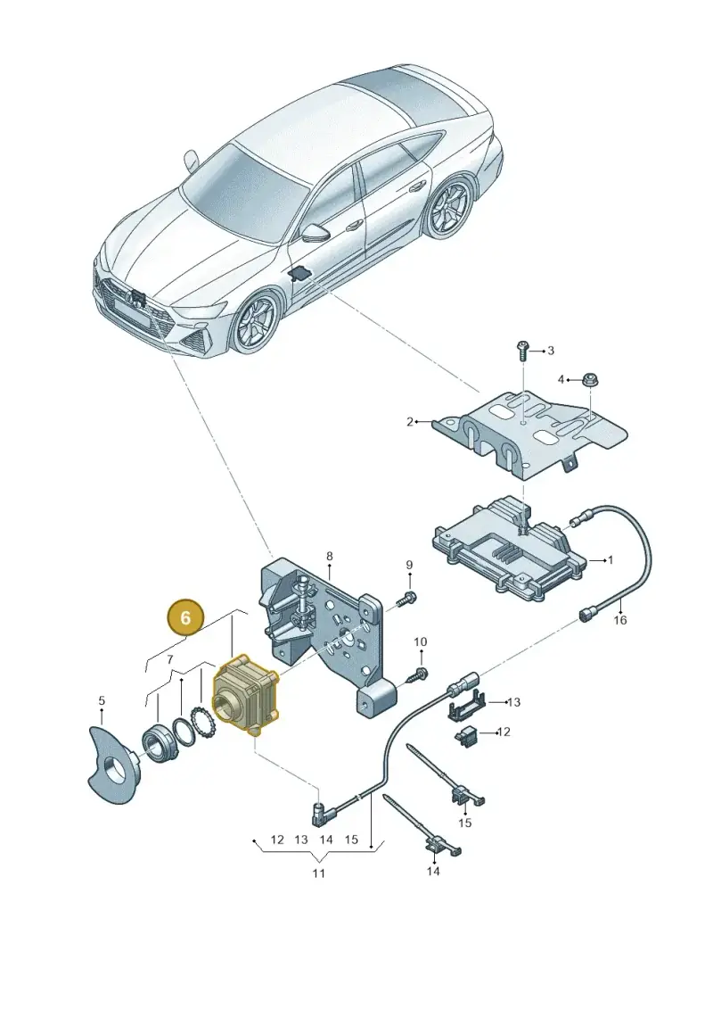 4G0980552C — Audi RS7 Sportback (2019-2025) diagram 538907240, position 6