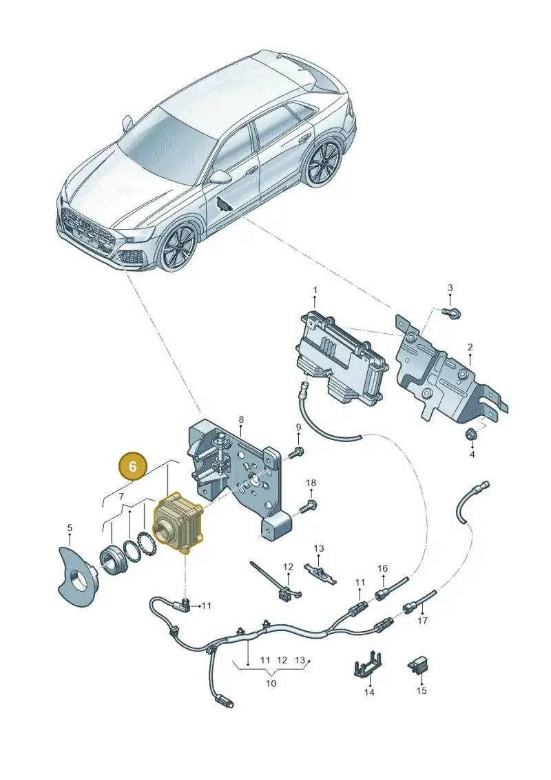 4G0980552C — Audi RS Q8 (2019-2025) diagram 595907240, position 6