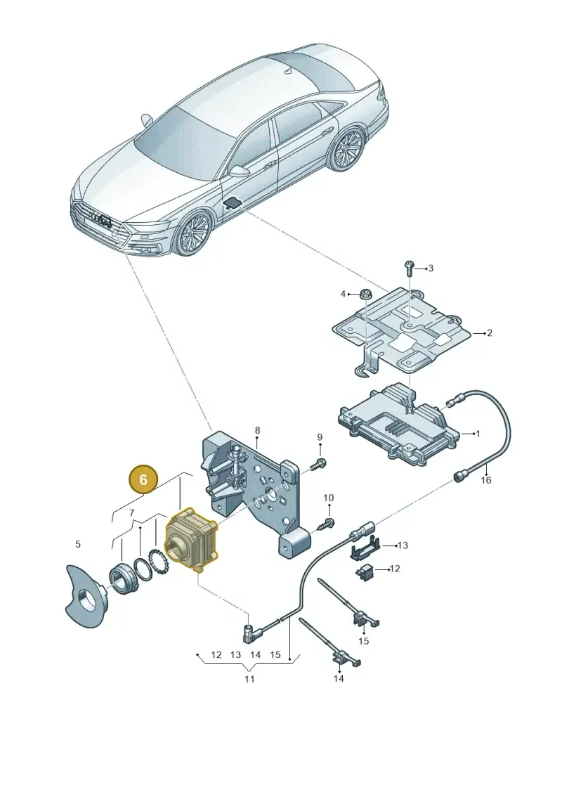 4G0980552C — Audi A8 (2017-2025) diagram 838907400, position 6
