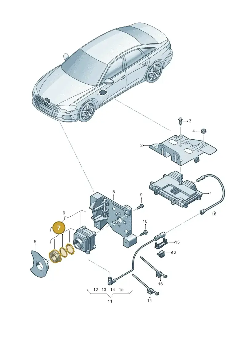 4G0998552A — Audi A6 2.0 (2018-) diagram 430907400, position 7