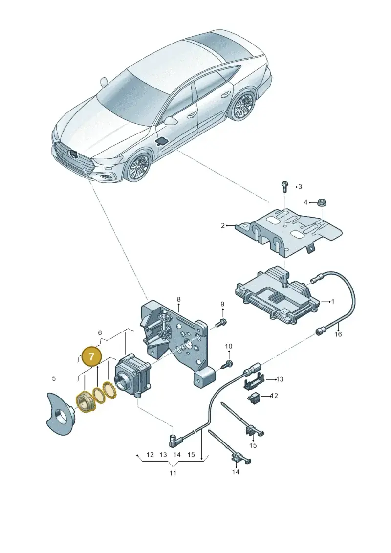 4G0998552A — Audi A7 Sportback (2018-) diagram 435907400, position 7