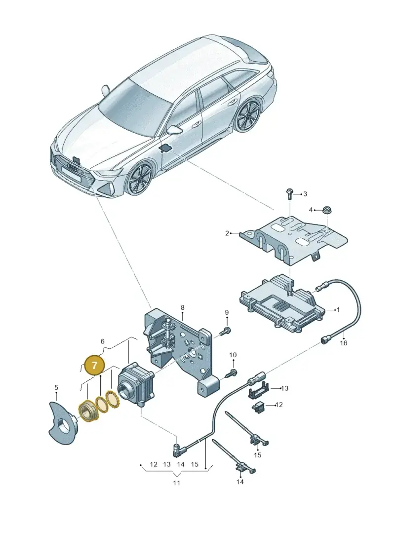 4G0998552A — Audi RS6 Avant (2019-) diagram 537907240, position 7