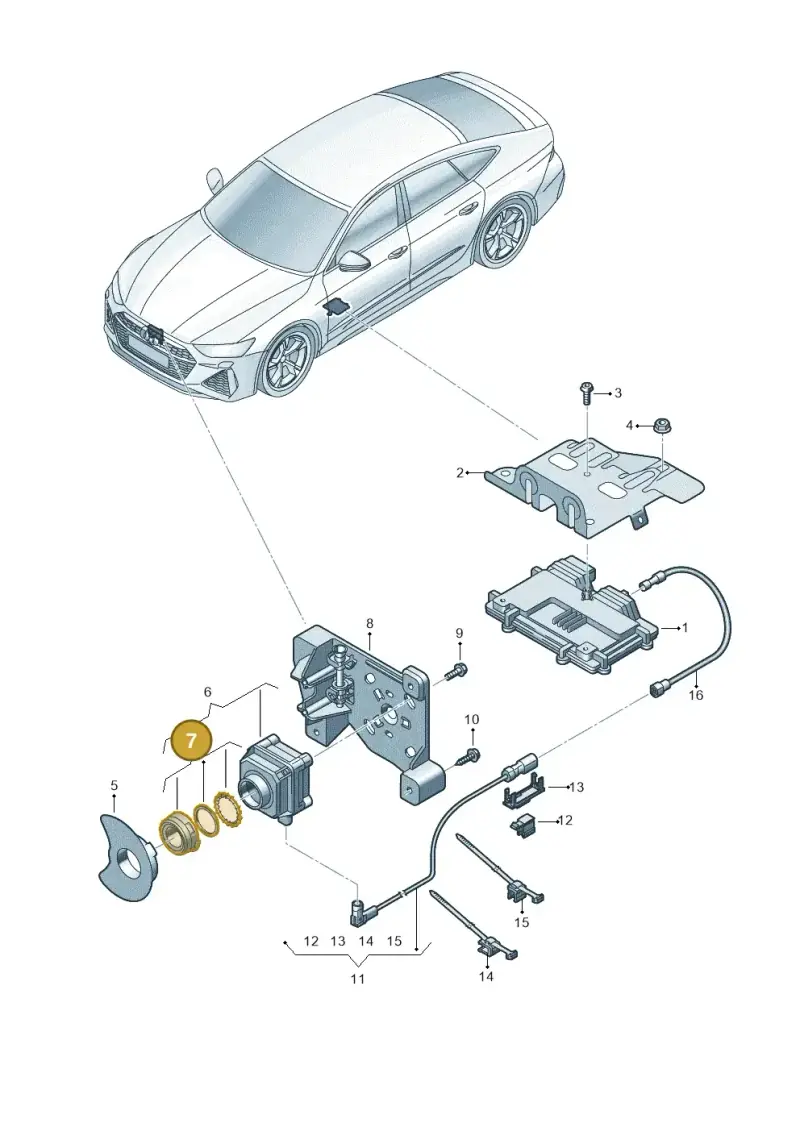 4G0998552A — Audi RS7 Sportback (2019-) diagram 538907240, position 7