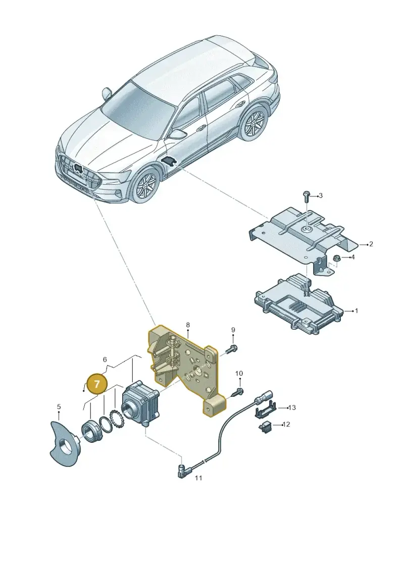 4G0998552A — Audi Q8 e-tron (2018-2020) diagram 586907240, position 7