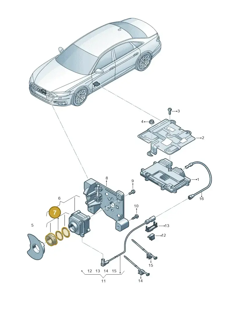 4G0998552A — Audi A8L (2017-2022) diagram 838907400, position 7