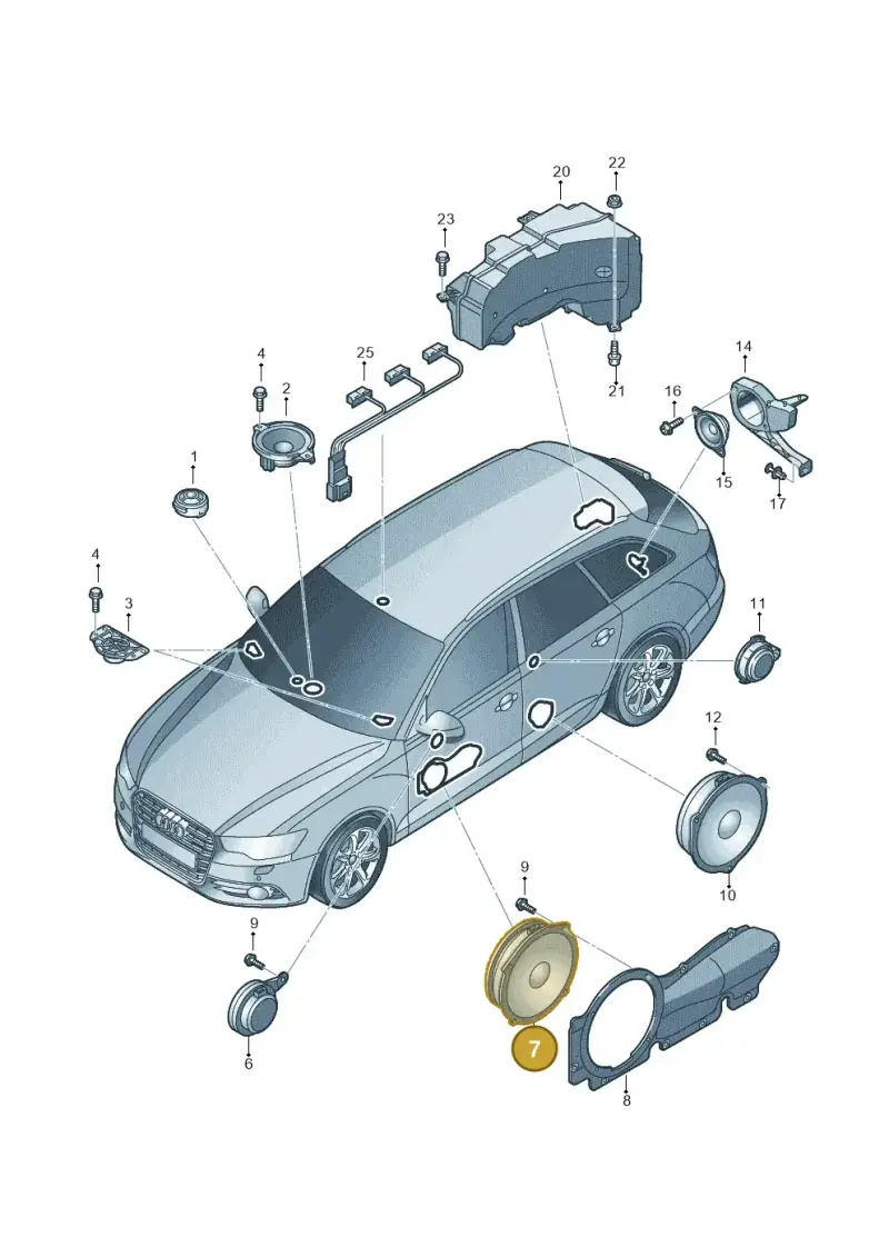 4G1035415 — Audi A6 Avant (2012-2018) diagram 738035350, position 7