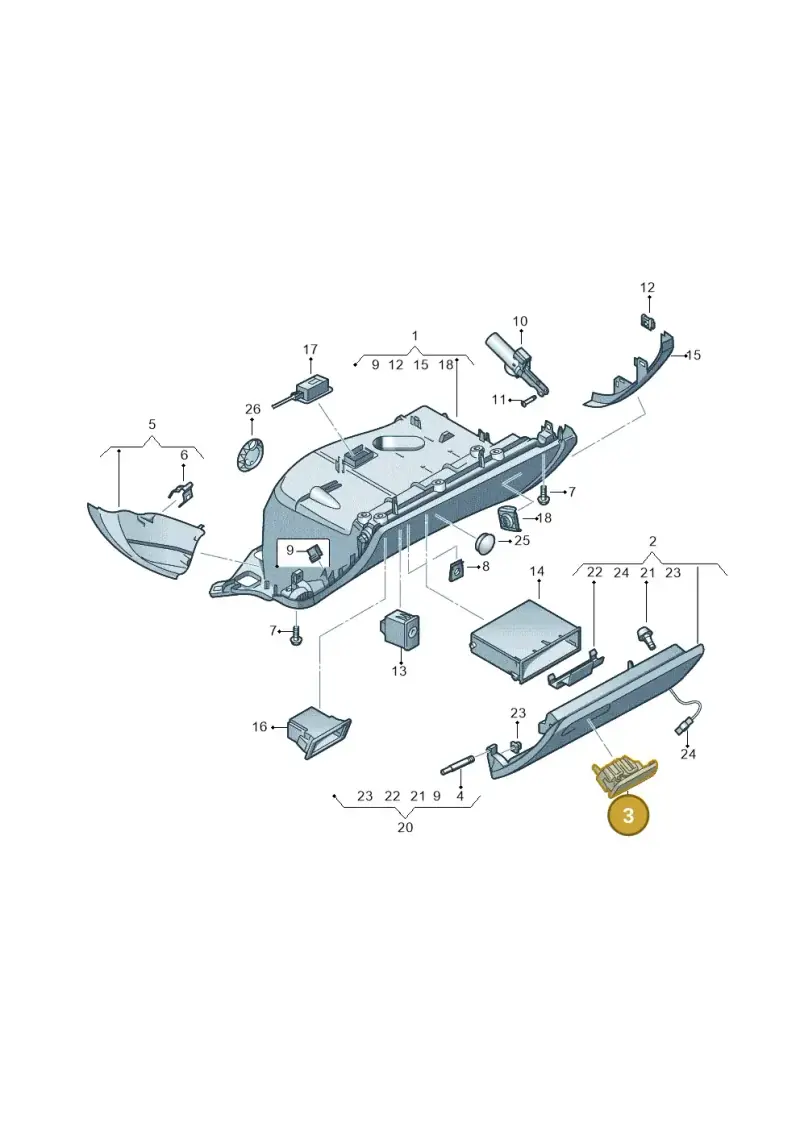 4G28571313Q7 — Audi A7 Sportback (2010-2015) diagram 620857200, position 3