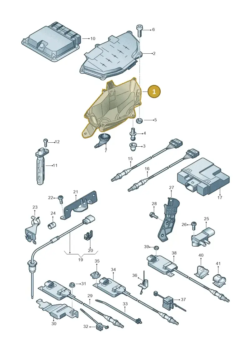 4G2907355B — Audi A7 Sportback (2010-2015) diagram 711906050, position 1