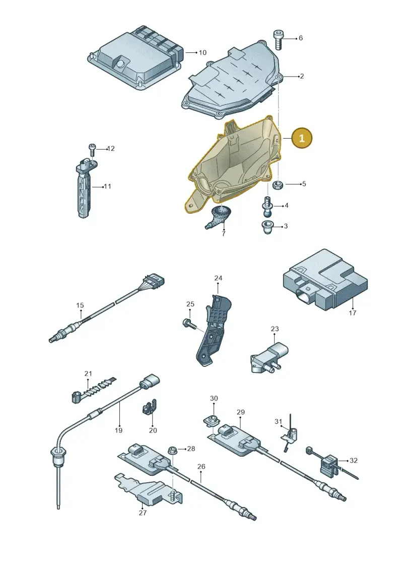 4G2907355B — Audi A6 Avant (2012-2018) diagram 738906050, position 1