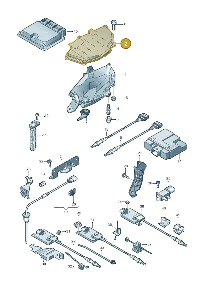 4G2907613B — Audi A7 Sportback (2010-2015) diagram 711906050, position 2