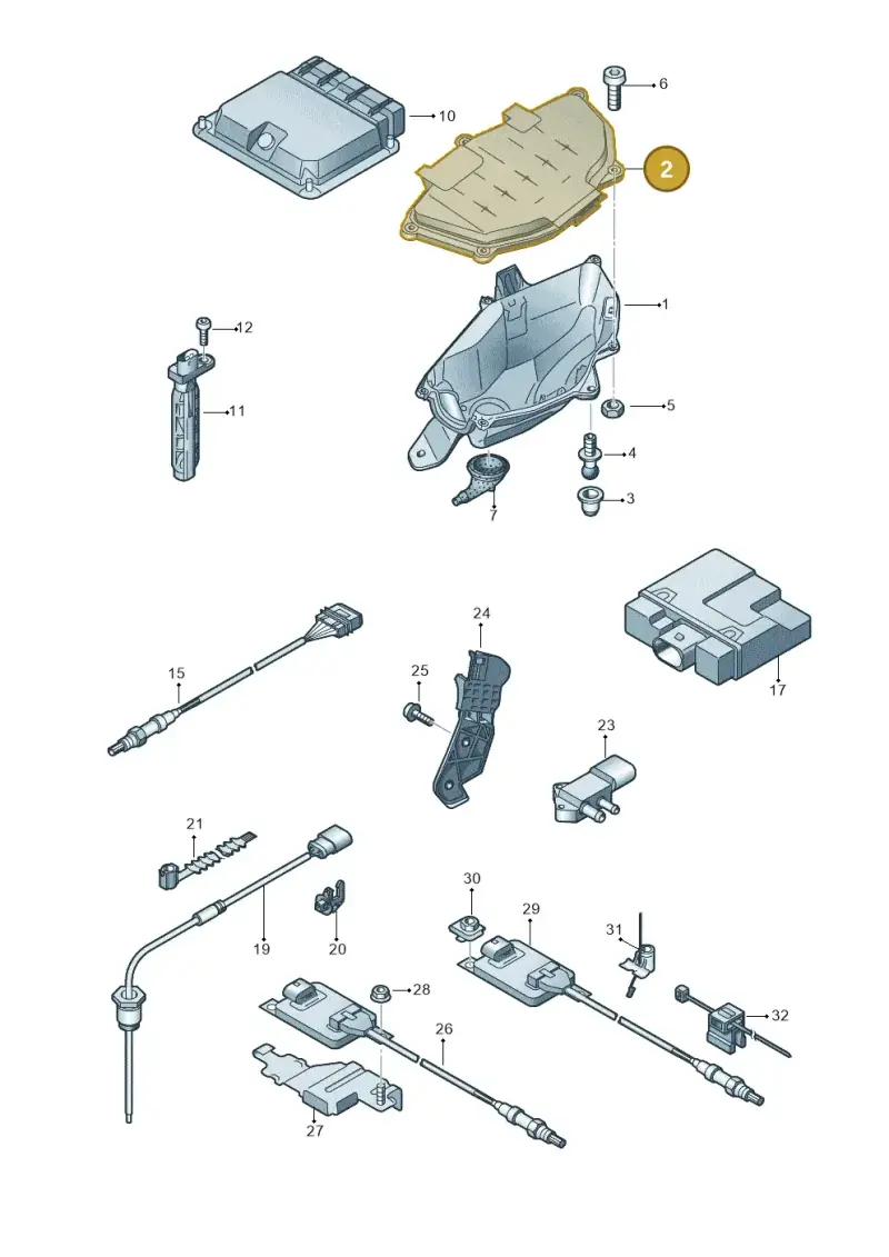 4G2907613B — Audi A6 Av. qu. 3.0 (2012-2018) diagram 738906050, position 2