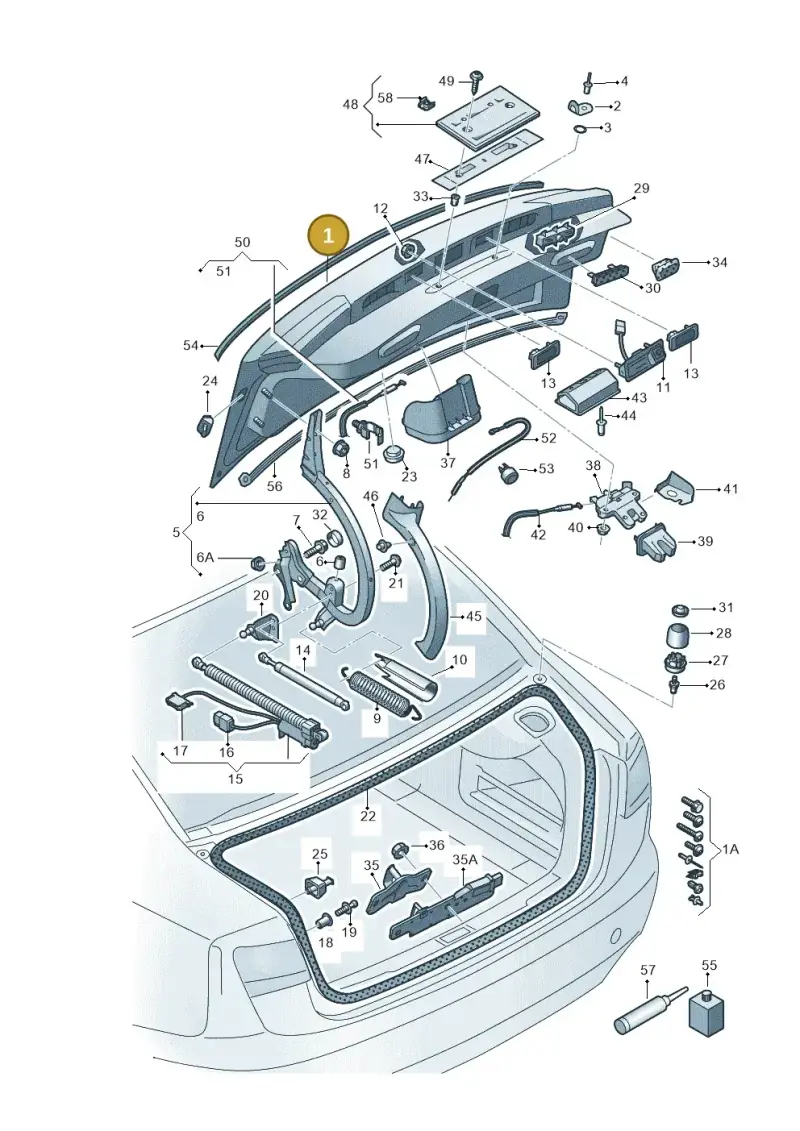 4G5827023C — Audi A6 2.0 tdi (2010-2015) diagram 717827000, position 1