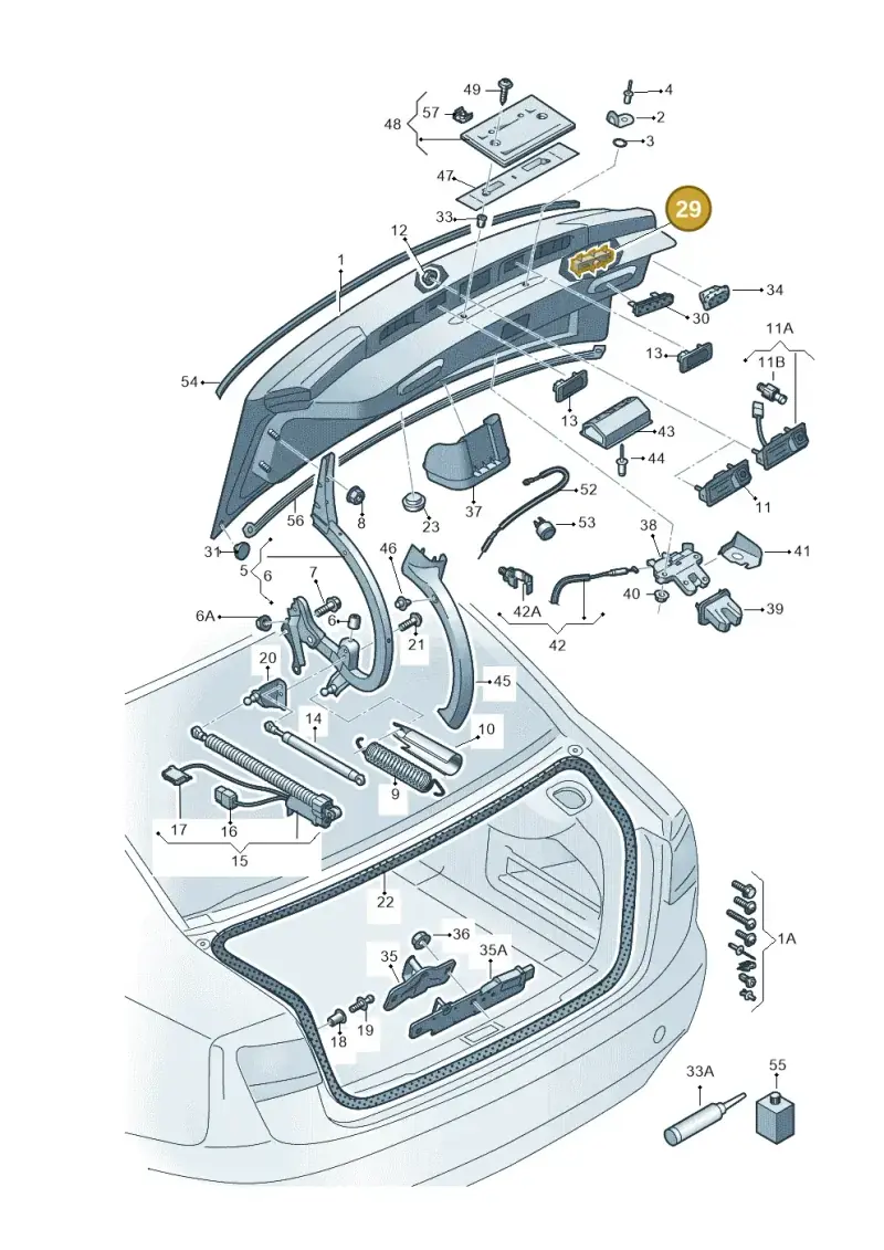 4G5827127 — Audi A6 (2014-2018) diagram 798827000, position 29
