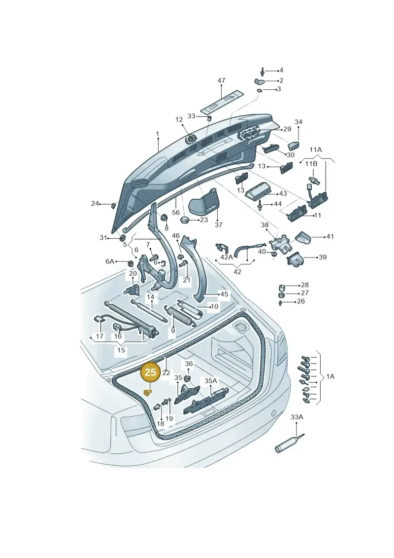 4G5827377 — Audi A6 1.8 (2015-2019) diagram 887827000, position 25